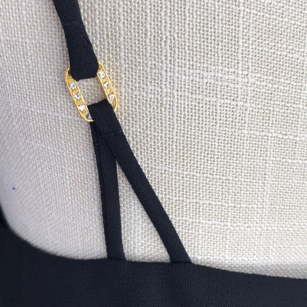 Vintage Sexy Little Black Cocktail Dress Size 9 - Picture 8 of 10